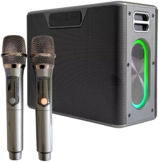 120W Karaoke Speaker + 2 Wireless RGB Bluetooth Microphones TWS X32 ORIGINAL