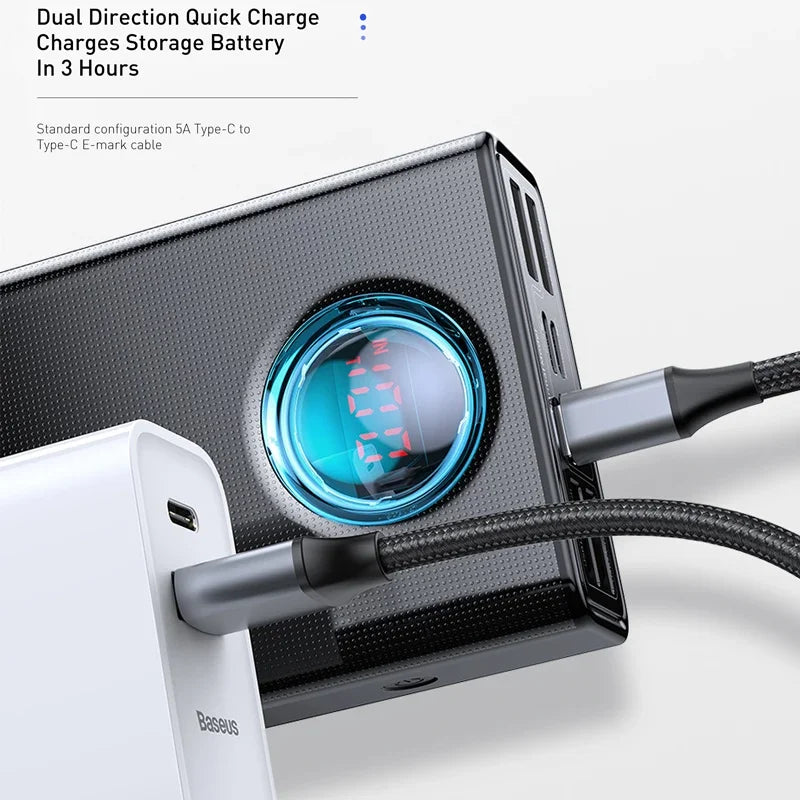 Mateus -Baseus Power Bank 30000mAh 65W PD3.0 Quick Charging 3.0 FCP