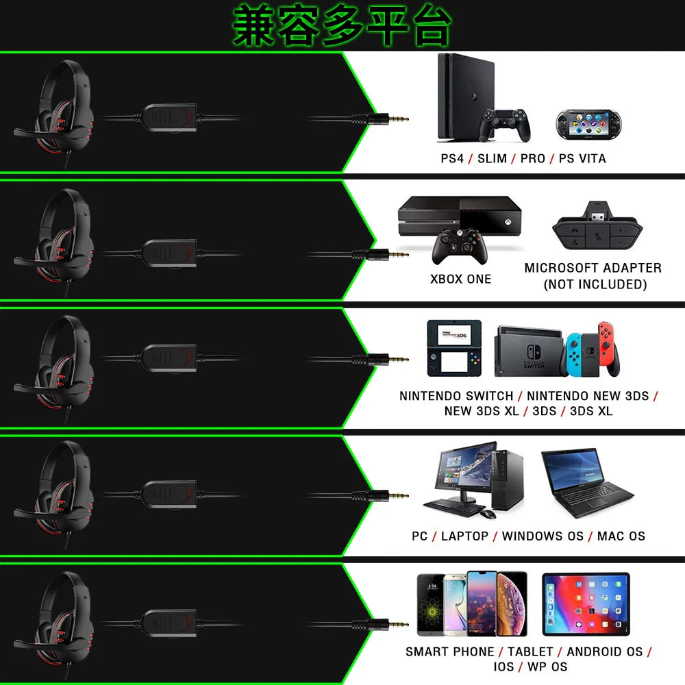 Mateus - Headphones 3.5mm Wired Gaming Headset